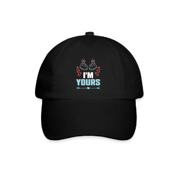 ich gehöre dir paare - Baseballkappe - Schwarz/Schwarz - Vorne