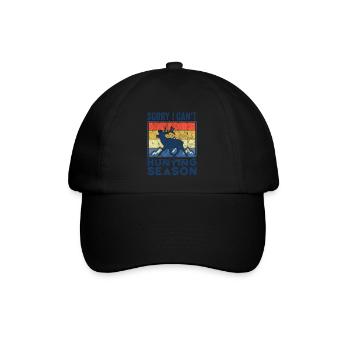 HIrschgeweih Hirschjagd Jagd Jagdsaison - Baseballkappe - Schwarz/Schwarz - Vorne