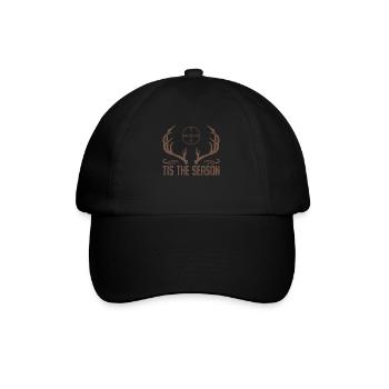 HIrschgeweih Hirschjagd Jagd Jagdsaison - Baseballkappe - Schwarz/Schwarz - Vorne