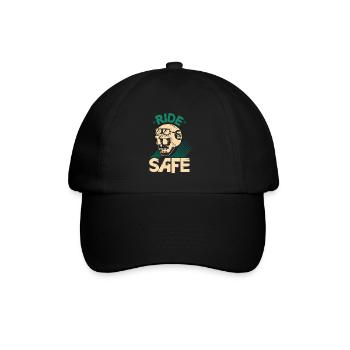 motorrad ride - Baseballkappe - Schwarz/Schwarz - Vorne