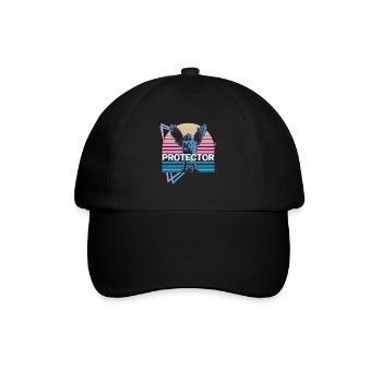 Beschützer Erzengel Michael Retro - Baseballkappe - Schwarz/Schwarz - Vorne
