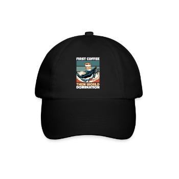 Wels Kaffee - Baseballkappe - Schwarz/Schwarz - Vorne