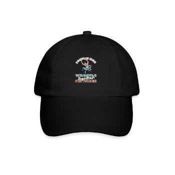 Wrestling Wrestler Paar - Baseballkappe - Schwarz/Schwarz - Vorne