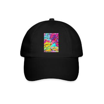 Art Academia Aesthetic Pastel Watercolor - Baseballkappe - Schwarz/Schwarz - Vorne