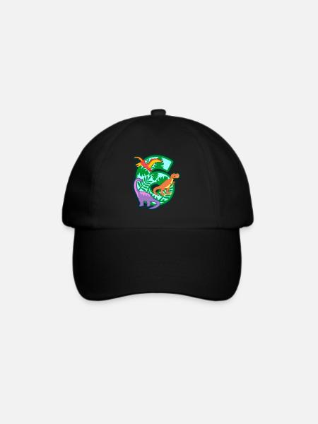 Dinosaurier 6. Geburtstagsparty Nummer 6 - 6 Jahre - Baseballkappe - Schwarz/Schwarz