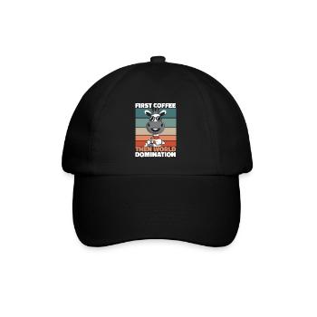 Zebra - Baseballkappe - Schwarz/Schwarz - Vorne
