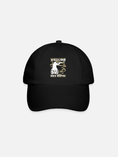 Ente Jagd Entenjagd Rollstuhl - Baseballkappe - Schwarz/Schwarz