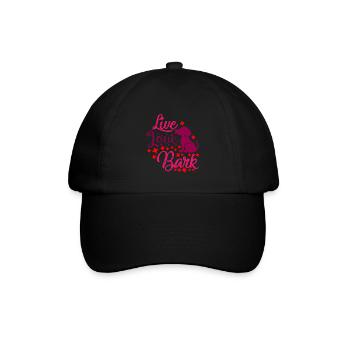 Liebe leben bellen - Baseballkappe - Schwarz/Schwarz - Vorne