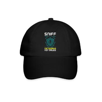 Cybersicherheit Hacking IT - Baseballkappe - Schwarz/Schwarz - Vorne