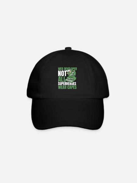 Web Entwickler Webdeveloper Superheld - Baseballkappe - Schwarz/Schwarz