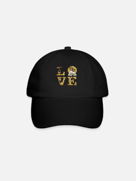 Jack Russell Love - Baseballkappe - Schwarz/Schwarz