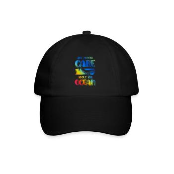 save the ocean spruch - Baseballkappe - Schwarz/Schwarz - Vorne