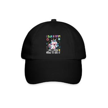 Häkeln Häkler Stricken - Baseballkappe - Schwarz/Schwarz - Vorne