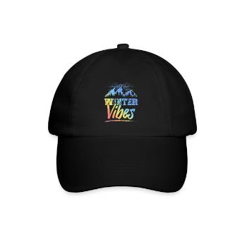 Winter Vibes - Baseballkappe - Schwarz/Schwarz - Vorne