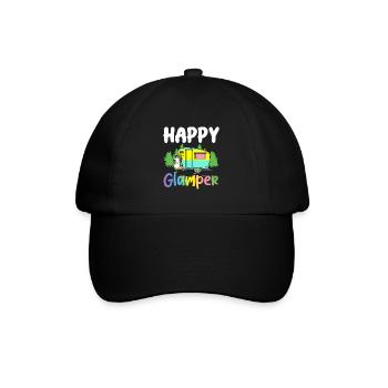 Glamping - Baseballkappe - Schwarz/Schwarz - Vorne