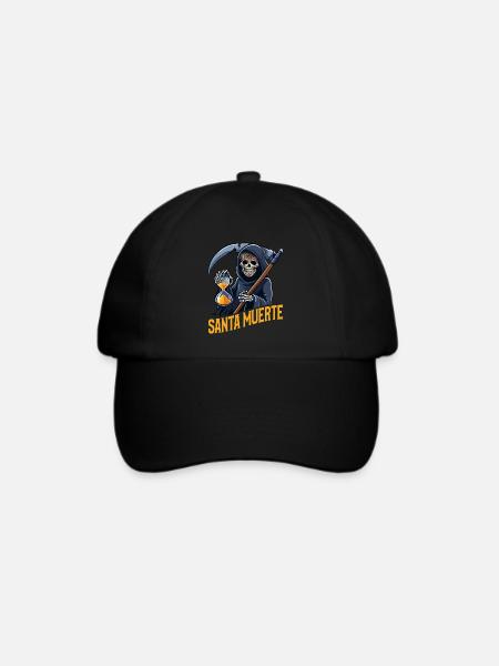 Santisima Muerte Dia De Los Muertos Mexikanisch - Baseballkappe - Schwarz/Schwarz