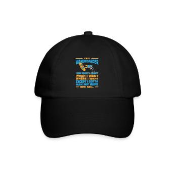 Wakeboard Wakeboarder - Baseballkappe - Schwarz/Schwarz - Vorne