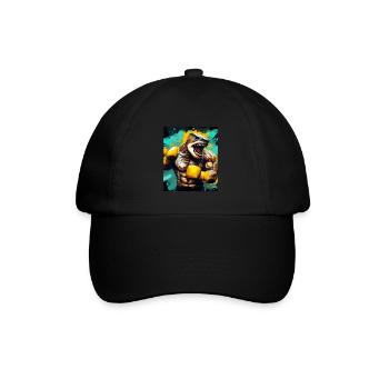Hai Tier Boxer Kämpfer - Baseballkappe - Schwarz/Schwarz - Vorne