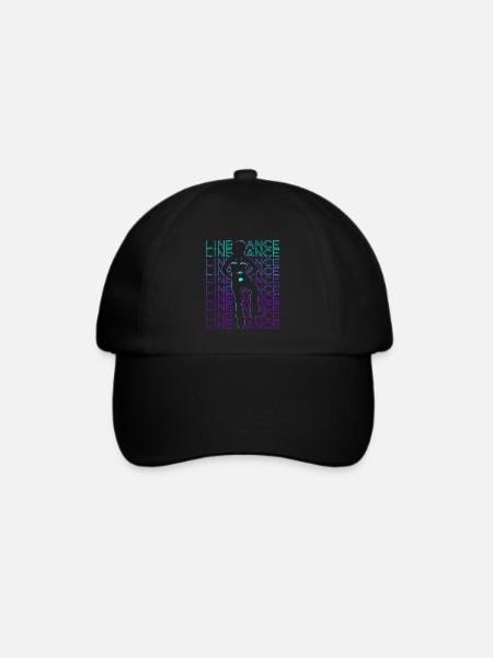 Line Dance Line Dancing Line Dancer Retro - Baseballkappe - Schwarz/Schwarz