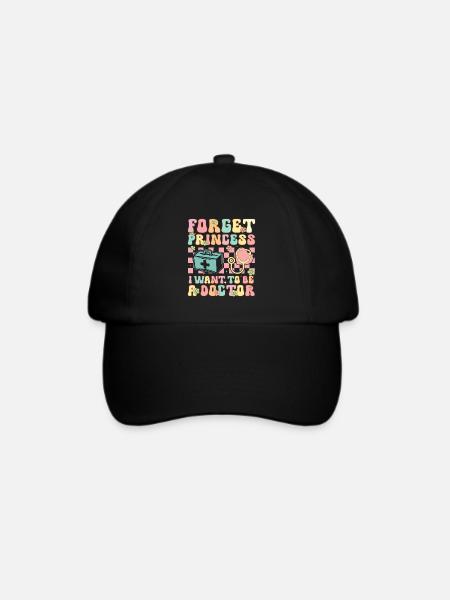 Vergiss die Prinzessin, ich will ein Arzt sein Gro - Baseballkappe - Schwarz/Schwarz