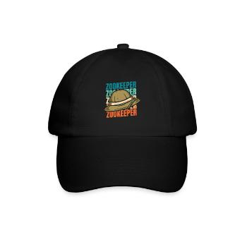 Tierpfleger Zoowärter - Baseballkappe - Schwarz/Schwarz - Vorne