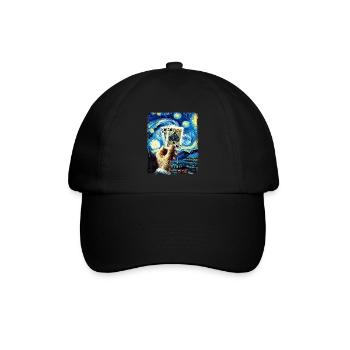 Blackjack Glücksspiel Karten Sternennacht Malerei - Baseballkappe - Schwarz/Schwarz - Vorne