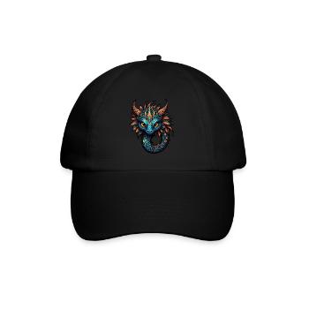 Liebenswertes Fantasiewesen - Baseballkappe - Schwarz/Schwarz - Vorne