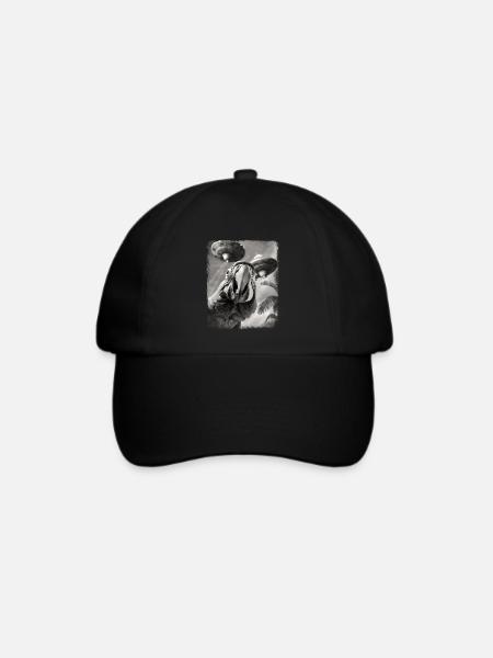 Ara Papagei Vogel UFO Alien Außerirdischer Selfie - Baseballkappe - Schwarz/Schwarz