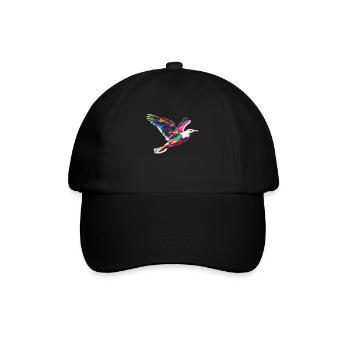 Seemöwe Möwe Seevogel Popart - Baseballkappe - Schwarz/Schwarz - Vorne