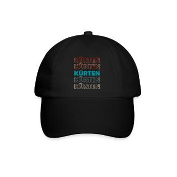 Deutsche Stadt Kürten Nordrheinwestfalen - Baseballkappe - Schwarz/Schwarz - Vorne