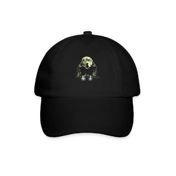 Monster von Loch Ness Nessie Plesiosaurier Heulend - Baseballkappe - Schwarz/Schwarz - Vorne