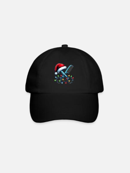 Friseur Friseurin Weihnachtsmütze Xmas - Baseballkappe - Schwarz/Schwarz