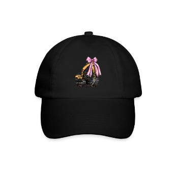 Coquette Bow Baggerführer Bau HEO - Baseballkappe - Schwarz/Schwarz - Vorne