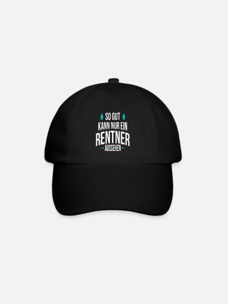 Lustige Rente Rentner Sprüche Ruhestand Geschenk - Baseballkappe - Schwarz/Schwarz