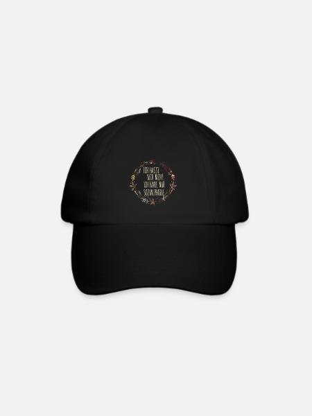 Ich hasse dich nicht. Ich hab nur Soziale Phobie. - Baseballkappe - Schwarz/Schwarz
