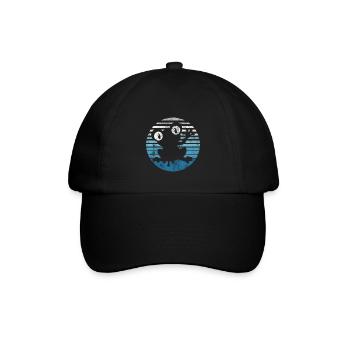 Frosch Frösche Geschenk für Kinder Lustig Witzig - Baseballkappe - Schwarz/Schwarz - Vorne