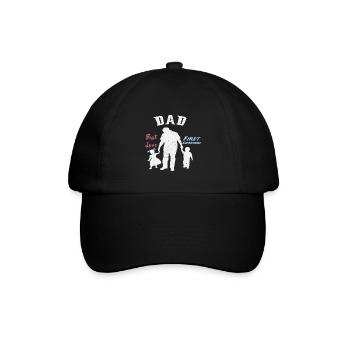 Vater und Sohn - Vater und Tochter schenken Vater - Baseballkappe - Schwarz/Schwarz - Vorne