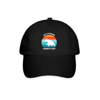 Lustiges Mammut Steinzeit Eiszeit Design Urzeit - Baseballkappe - Schwarz/Schwarz - Vorne