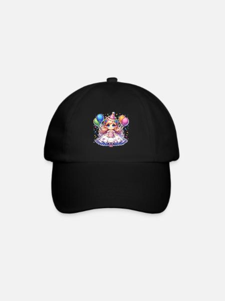 Prinzessin Geburtstag - Baseballkappe - Schwarz/Schwarz