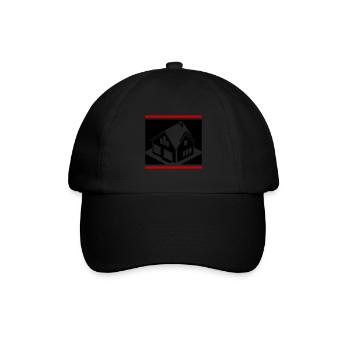 Immobilie Haus Logo - Baseballkappe - Schwarz/Schwarz - Vorne