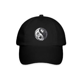 Yin Yang Japan Buddha Zen Meditation Geschenk - Baseballkappe - Schwarz/Schwarz - Vorne