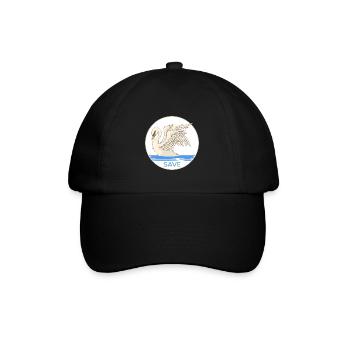 Schwan "save swans" Schwäne Naturschutz Schwansee - Baseballkappe - Schwarz/Schwarz - Vorne