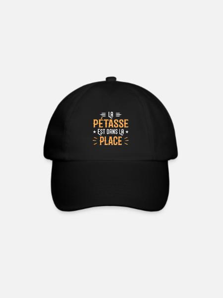 Das ist im Ort - Baseballkappe - Schwarz/Schwarz