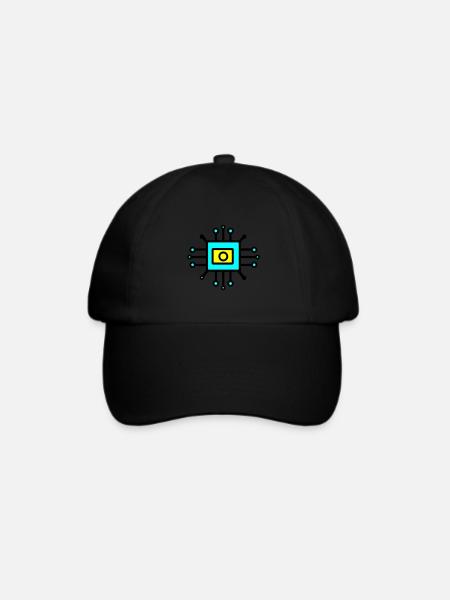 Chip Digital Computer Sensor - Baseballkappe - Schwarz/Schwarz