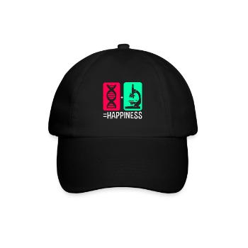 Strukturformel Molekül - Baseballkappe - Schwarz/Schwarz - Vorne