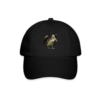 Rosa Pelikan - Baseballkappe - Schwarz/Schwarz - Vorne