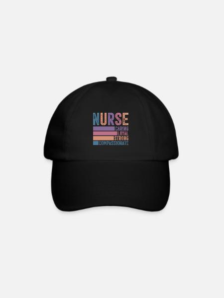 Nurse - Baseballkappe - Schwarz/Schwarz