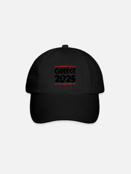 Greece 2025 Spruch - Baseballkappe - Schwarz/Schwarz
