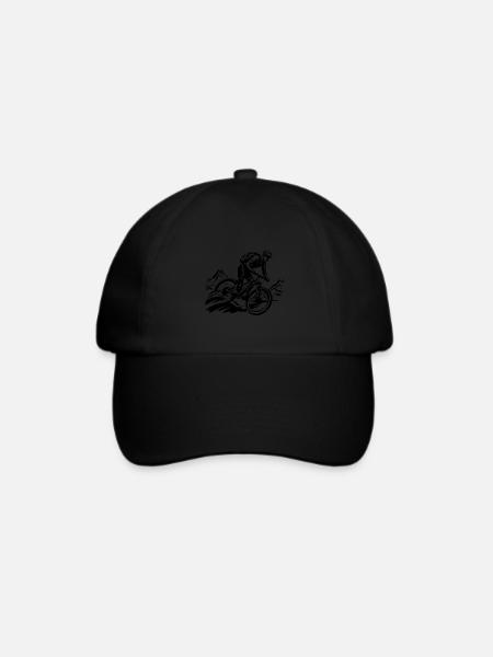 Mountainbiker Mountainbike - Baseballkappe - Schwarz/Schwarz