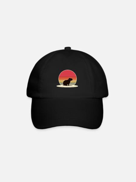 Capybara - Baseballkappe - Schwarz/Schwarz